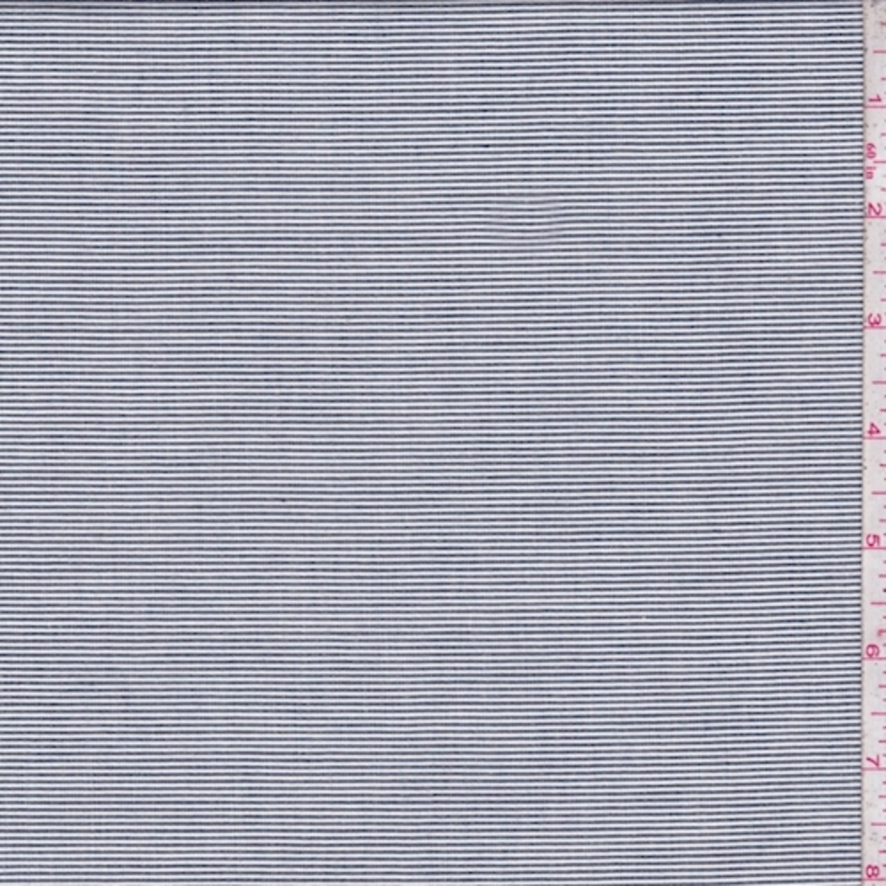 Onyx/White Cotton Ribbed Ottoman Woven Decor Fabric By the Yard